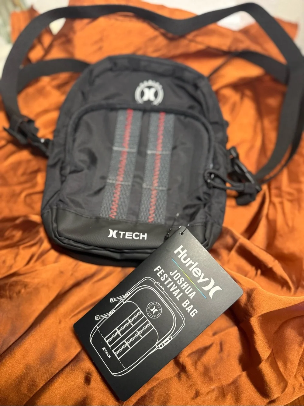 Hurley Joshua Festival Black Crossbody Bag